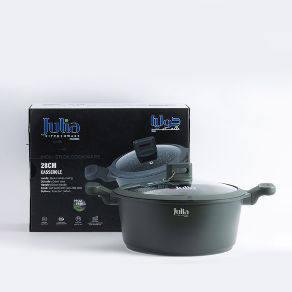 ELITE-PRO CASSEROLE WITH LID 28CM-GREEN