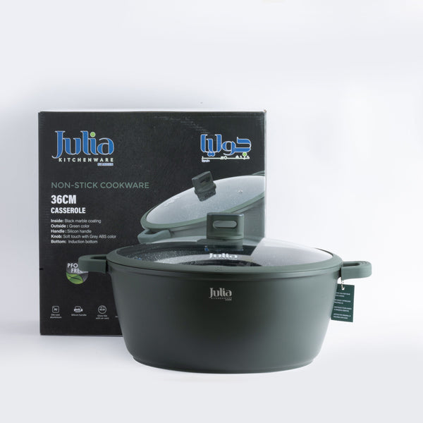 ELITE-PRO CASSEROLE WITH LID 36CM-GREEN