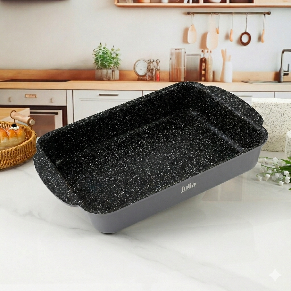 Julia Elite Edge Rectangular Pan 40cm Non-Stick Induction | Gray ...