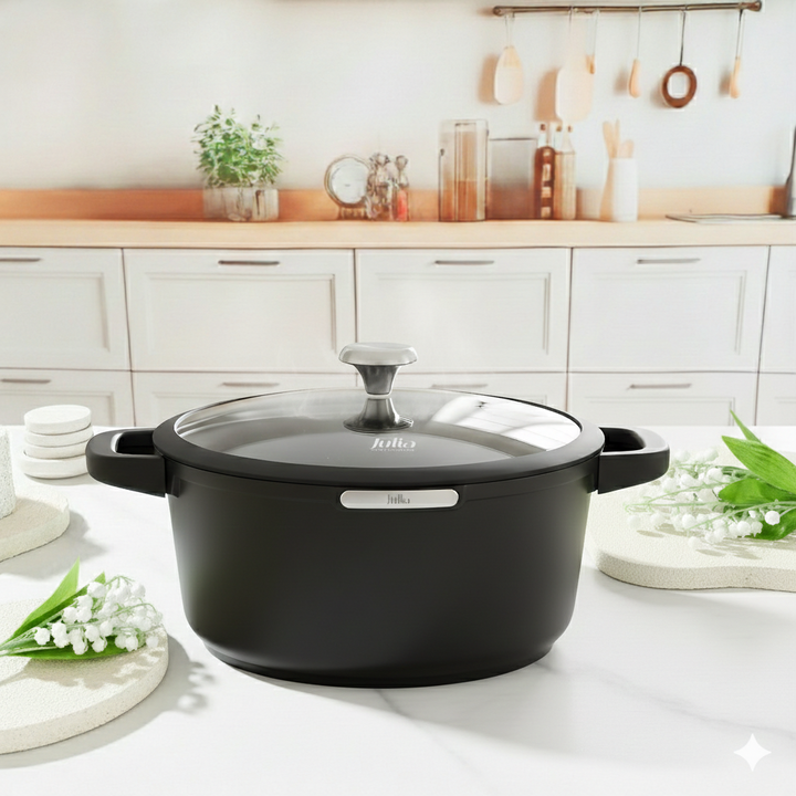Julia Elite Smoky Cookware Set 8 Pieces - Non-Stick Induction Ready ...