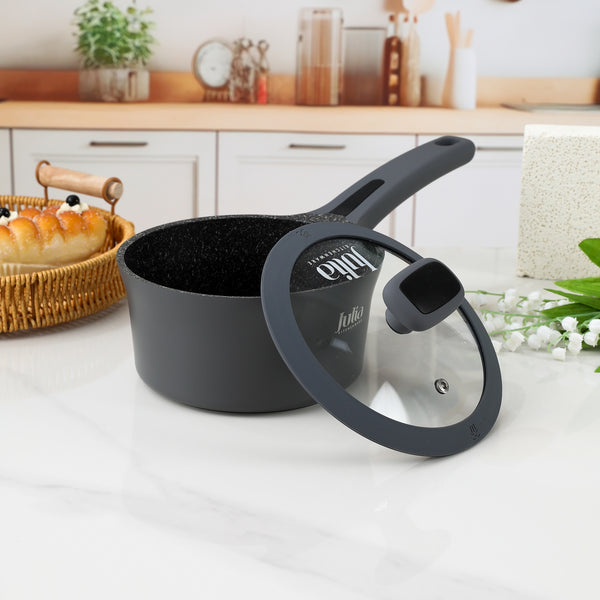 ELITE-EDGE SAUCEPAN WITH LID 16CM-GREY